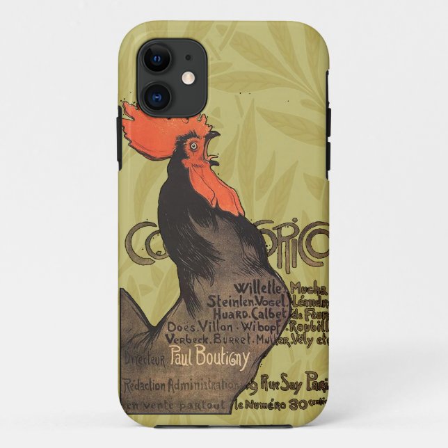 Coques Case-Mate iPhone Rooster Steinlen Cocorico (Dos)