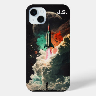 Coque Case-Mate iPhone Roquette personnalisée vers la lune