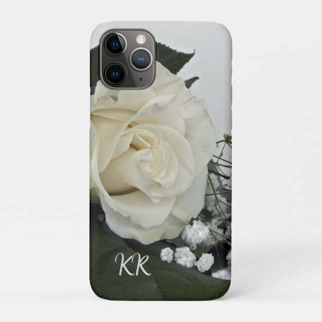 Coques Case-Mate iPhone Rosa Blanca Romántica y Elegante Personalizada (Dos)