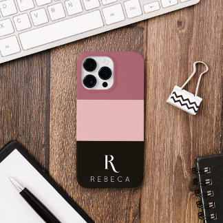 Coque Case-Mate iPhone Rose à trois couleurs personnalisées Noir