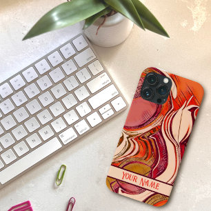 Case-Mate iPhone Case Rose Abstrait Rouge Customisé moderne