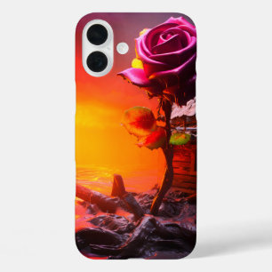 Coque Pour iPhone 16 Plus Rose Artsy