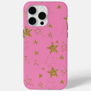 Coque Case-Mate iPhone Rose avec étoiles d'or