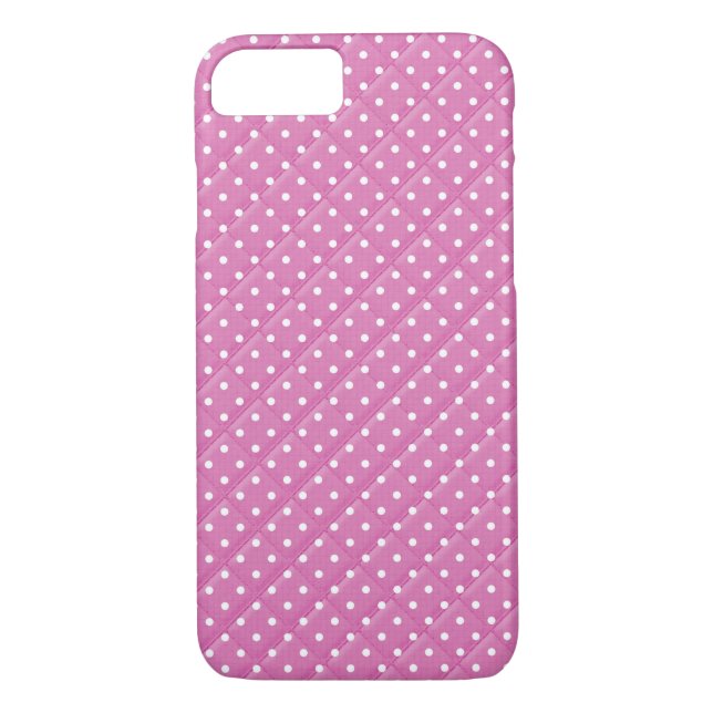 Coques Case-Mate iPhone rose avec pois blanc design (Dos)