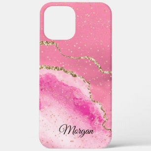 Case-Mate iPhone Case Rose Blanc Or Agate & Or Stars, do-it-yourself Nom