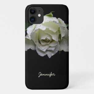 Case-Mate iPhone Case Rose blanche en noir