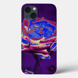 iPhone 13 Coque Rose bleu sur violet