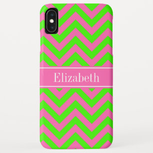 Coques Pour iPhone Rose Chaud #2 Vert Citron LG Chevron Monogramme No