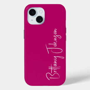 Coque Case-Mate iPhone Rose chaud monogramme