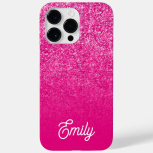 Coque Case-Mate iPhone Rose Chaude Luxe Paillettes et Ombre