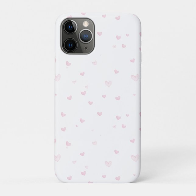 Coques Case-Mate iPhone Rose Coeur Motif Fille Romantique Aquarelle (Dos)