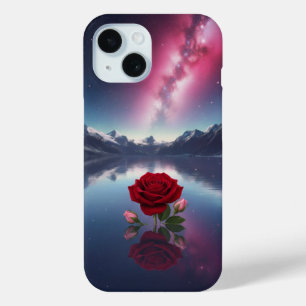 Coque Case-Mate iPhone Rose Cosmique : Reflet de Galaxie sur un Lac Serei