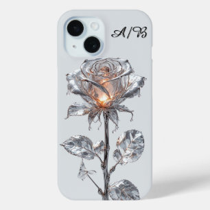 Coque Case-Mate iPhone Rose d'argent métallique lumineux