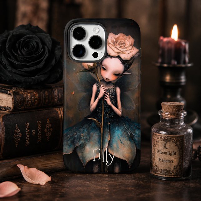 Coques Case-Mate iPhone Rose Dark Fairycore Art Fantastique Personnalisé (Créateur téléchargé)