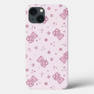 iPhone 13 Case Rose d'arrière - plan de nounours