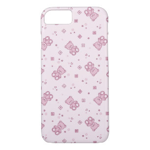 Coque Case-Mate Pour iPhone Rose d'arrière - plan de nounours