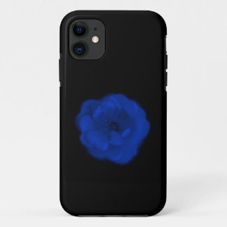 Coque Case-Mate iPhone Rose de bleu, fond noir