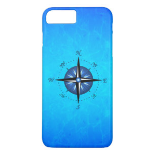 Case-Mate iPhone Case Rose de boussole bleu