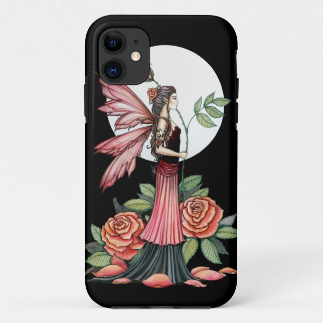 Coques Case-Mate iPhone Rose de Feu Gothique Féerique Fantastique Art (Dos)