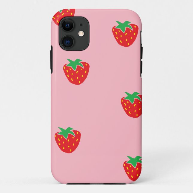 Coques Case-Mate iPhone Rose de fraises (Dos)
