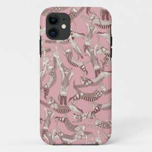 Coque iPhone 11 rose de la fête du chat