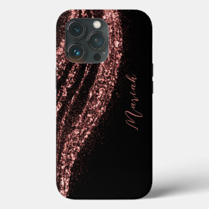Case-Mate iPhone Case Rose de Parties scintillant fille - Black Sparkle 