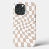 Rose de sable rose pastel  rétro en damier Warboar