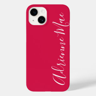 Coque Case-Mate iPhone Rose de script personnalisé rouge
