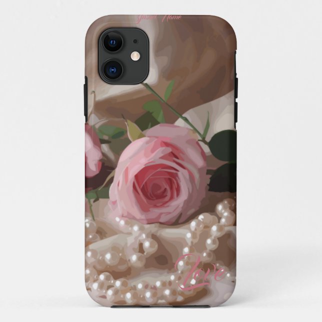 Coques Case-Mate iPhone Rose de soie (Dos)