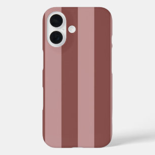 Coque Pour iPhone 16 Rose de soie élégante et motif rayé rose timide
