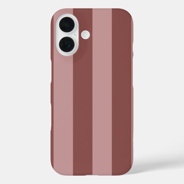 Coques Case-Mate iPhone Rose de soie élégante et motif rayé rose timide (Verso)