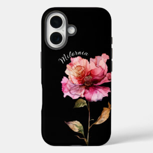Coque Pour iPhone 16 Rose délicat, personnalisation