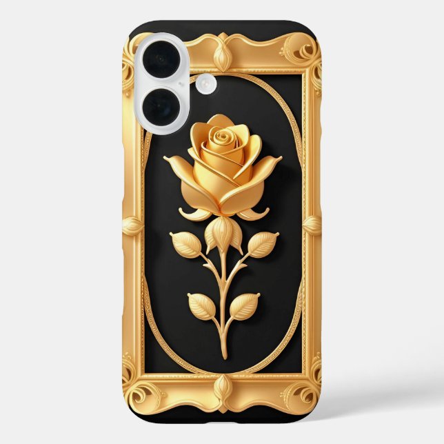 Coques Case-Mate iPhone Rose Dorée Avec Détails Ornés Élégants (Verso)