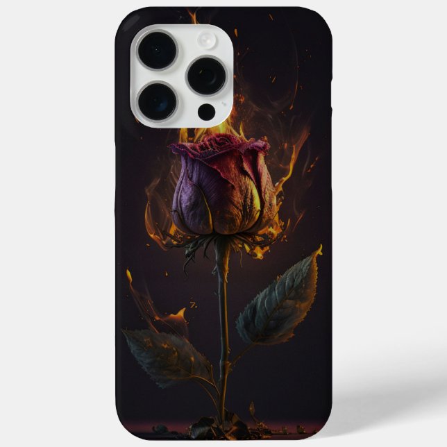 Coques Case-Mate iPhone rose en feu (Verso)