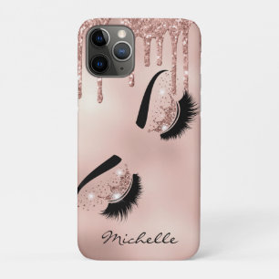 Case-Mate iPhone Case rose en or girly rouge queen lashes yeux