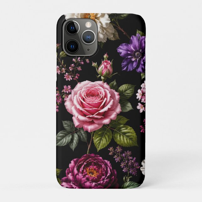 Coques Case-Mate iPhone Rose en velours noir (Dos)