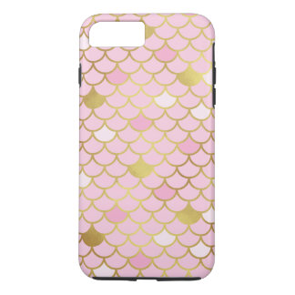 Coques Pour iPhone Rose et cas de téléphone d'échelles de sirène d'or