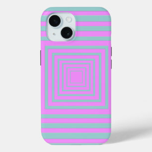 Coque Case-Mate iPhone Rose et gris en carrés