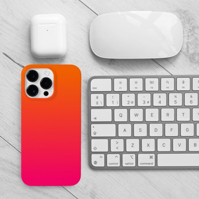 Coques Case-Mate iPhone Rose et ombre orangée (Bright orange and hot pink gradient for her case.)