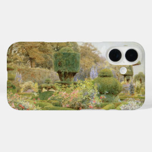 Coque Pour iPhone 16 Rose et rose par Elgood, Jardin anglais Vintage