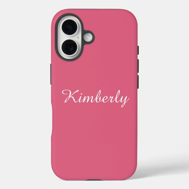 Coques Case-Mate iPhone Rose Féminin avec nom  (Verso)