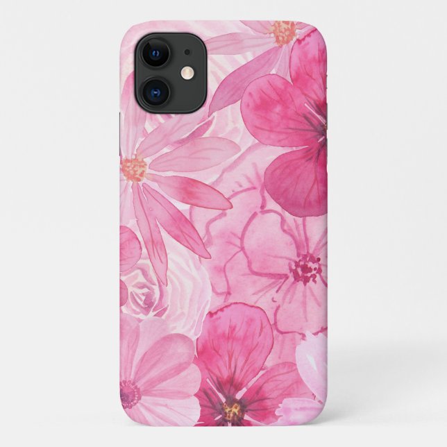 Coques Case-Mate iPhone Rose Floral Girly Pretty Daisy Peony Abstrait (Dos)
