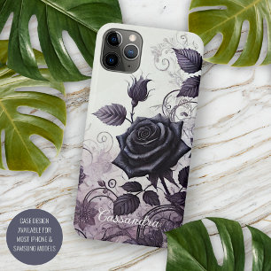 Case-Mate iPhone Case Rose florale victorienne gothique noire personnali