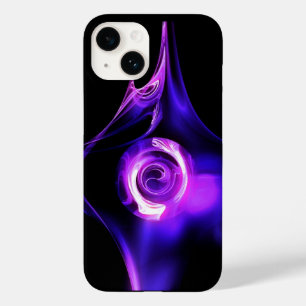 COQUE Case-Mate iPhone ROSE FRACTAL BLEU ROSE BLANC