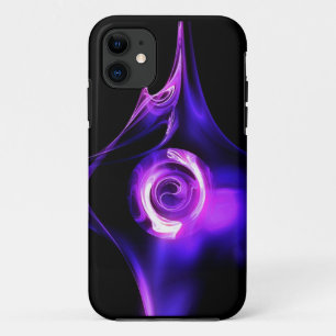 ETUI iPhone Case-Mate ROSE FRACTAL BLEU ROSE BLANC