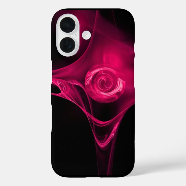 Coques Case-Mate iPhone Rose FRACTAL DE FUCHSIA ROSE (Verso)