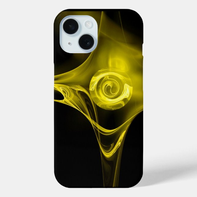 COQUES Case-Mate iPhone ROSE FRACTAL JAUNE LÉGER (Verso)
