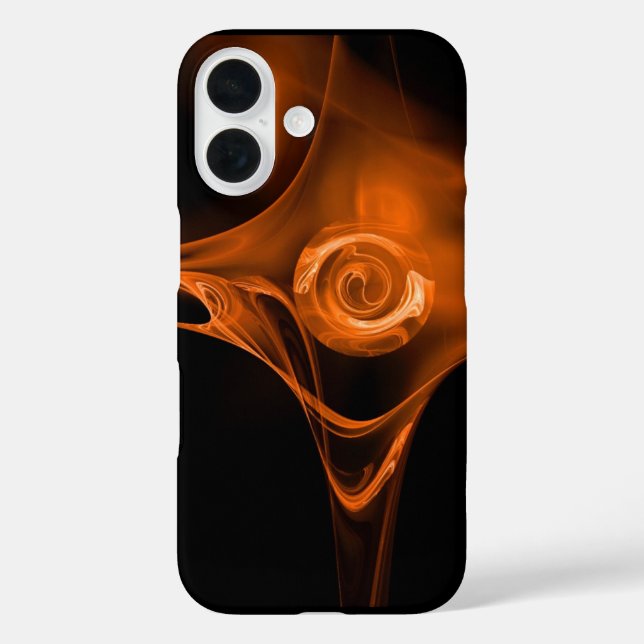 Coques Case-Mate iPhone Rose FRACTAL ORANGE JAUNE (Verso)