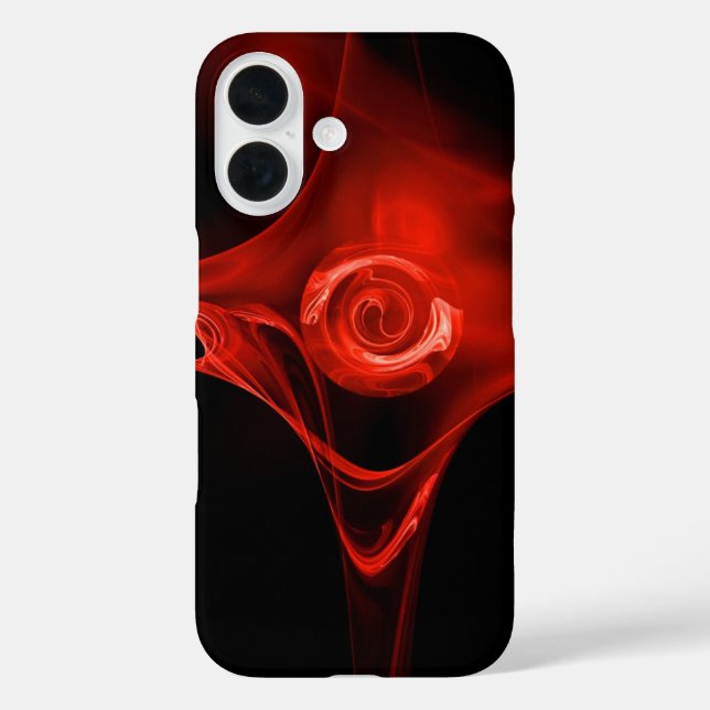 COQUES Case-Mate iPhone ROSE FRACTAL ROUGE EN NOIR (Verso)