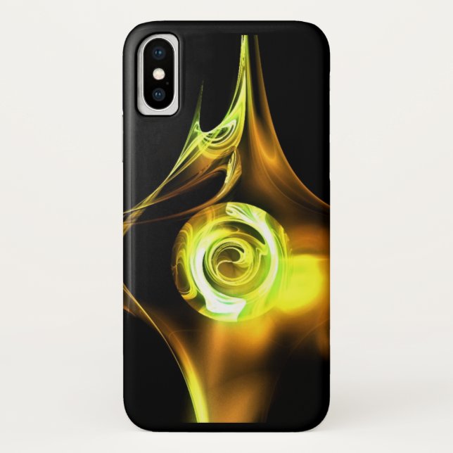 COQUES Case-Mate iPhone ROSE FRACTALE JAUNE BRUN BLANC (Dos)